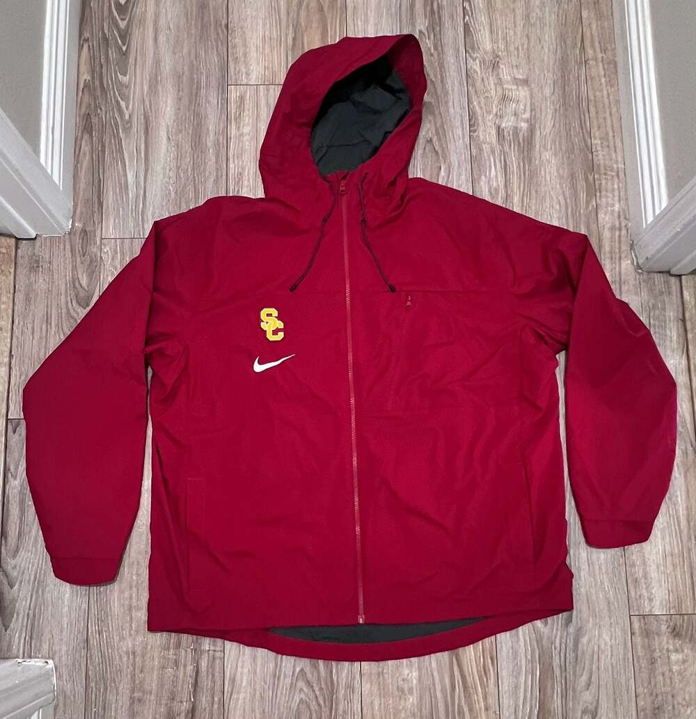Nike USC Trojans Sideline Full Zip Hooded Windbreaker Jacket